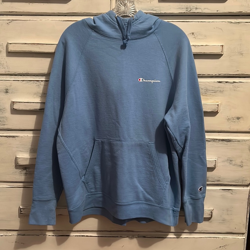 Champion light blue Hoodie Hooded Sweatshirt XL